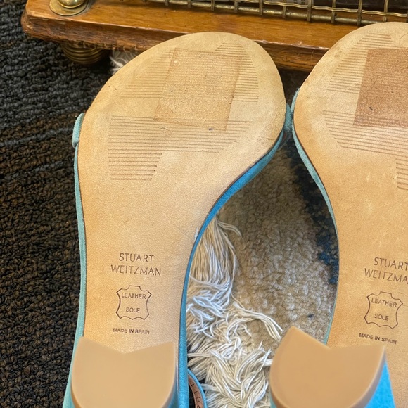 Stuart Weitzman block heel turquesa 8.5 - Picture 10 of 13